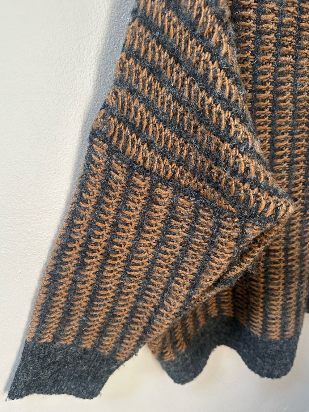 Kerisma Wool Blend Chunky Ribbed Oversized Sweater S/M Brown Gray - Picture 4 of 5
